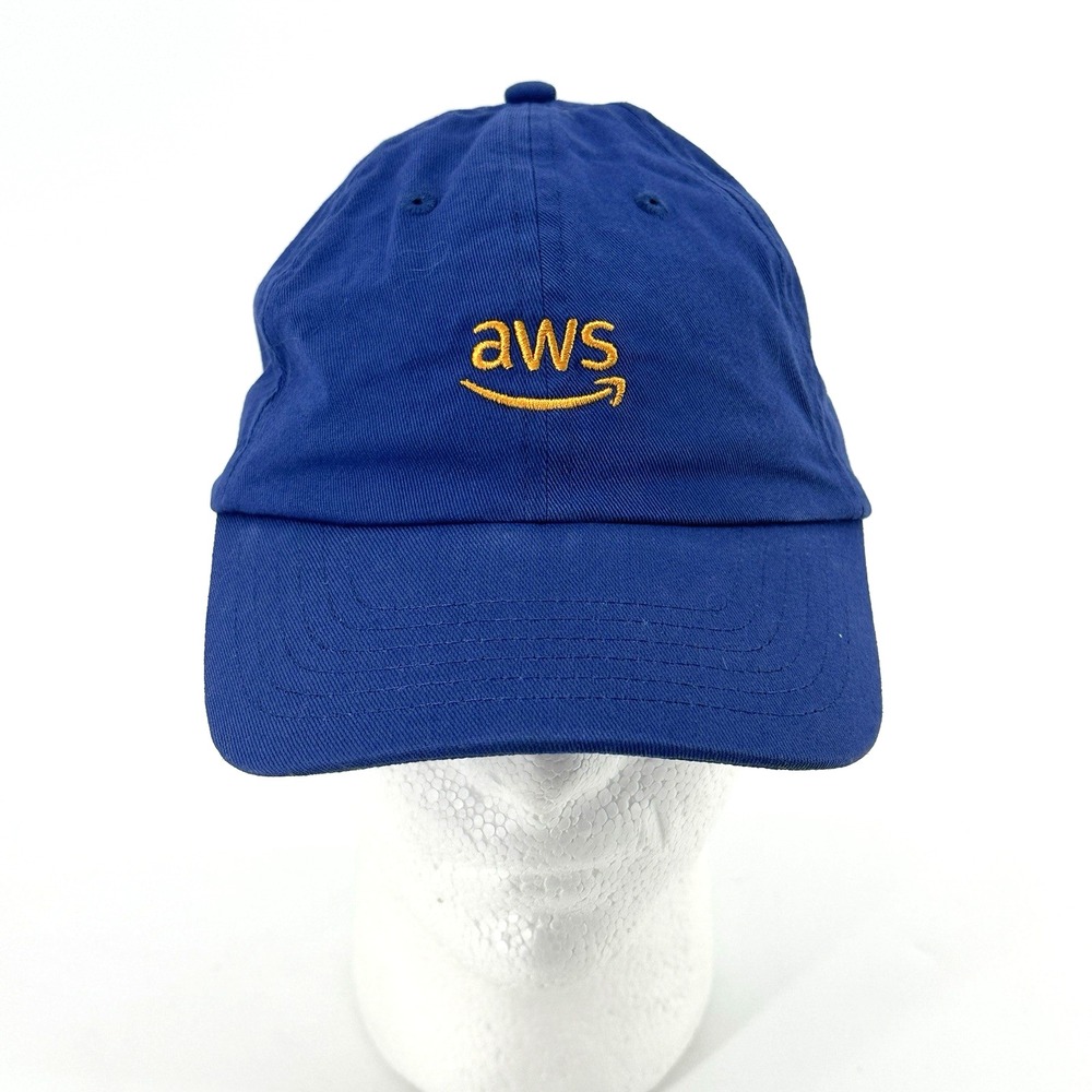 Amazon Web Services AWS Logo Hat Baseball Cap Employee Hat Blue